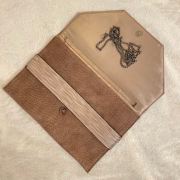 Faux-Suede multi-way clutch, used once!! - Picture 3 of 5